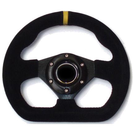 RMD Lenkrad Formula 255mm Wildleder schwarz Nabe 6x70mm.(SVI4188A)