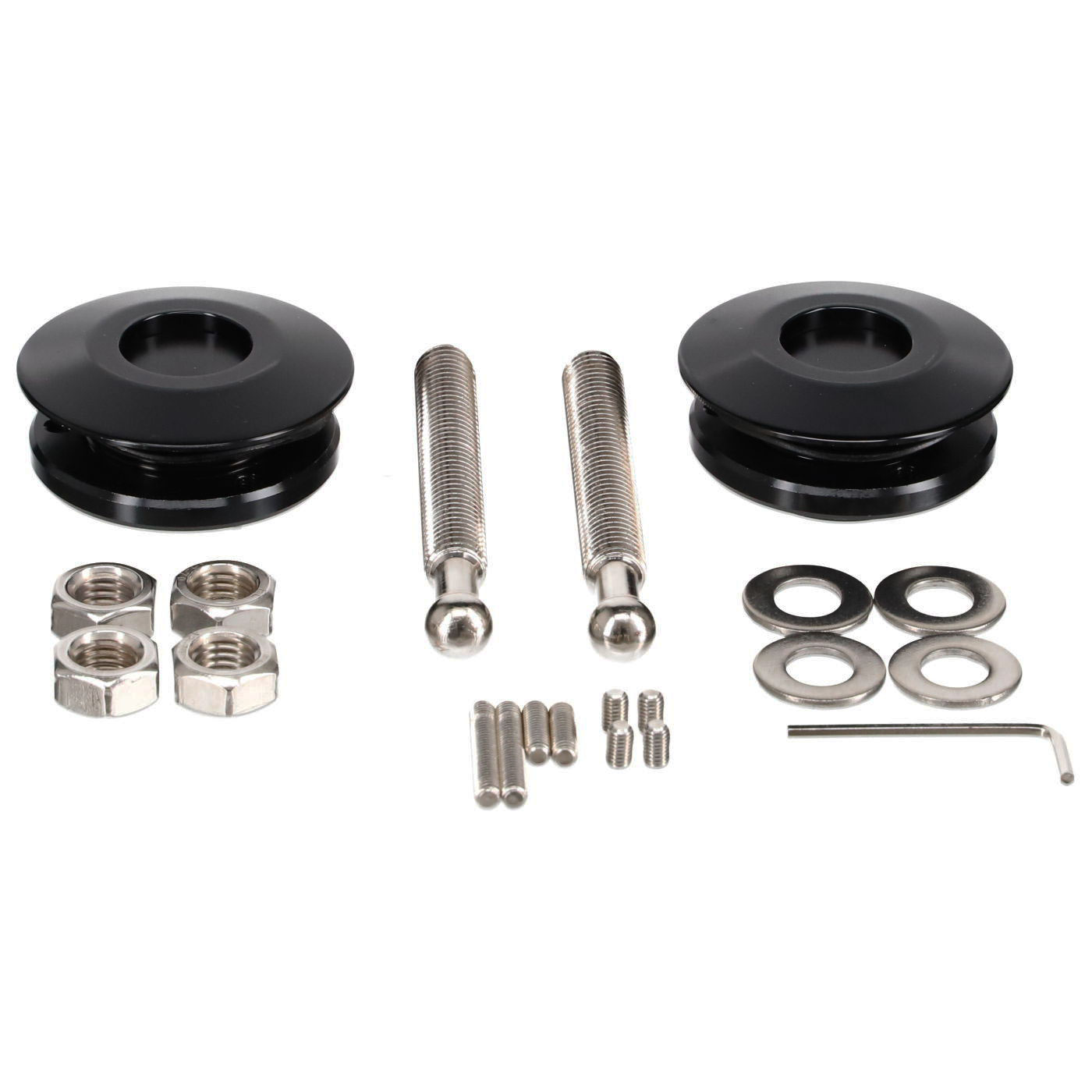 Push Lock Haubenhalter 62mm  schwarz