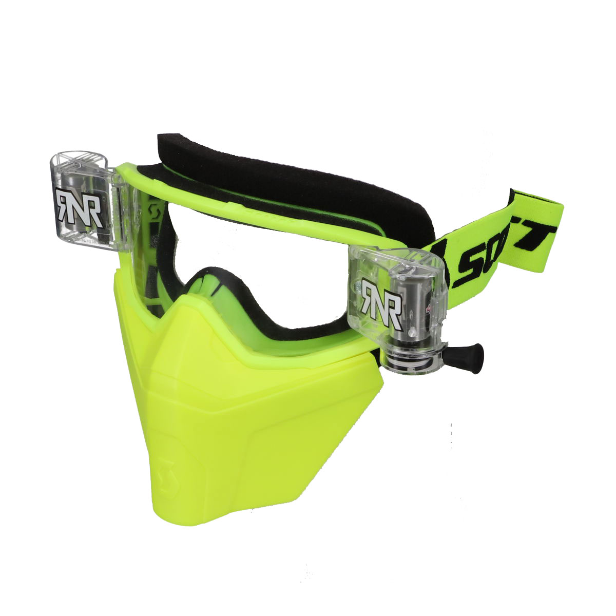 Crossbrille Scott Primal Vollcross gelb  Brille incl. Vollmaske & Roll off System