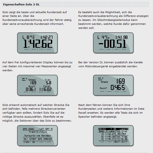 AIM Solo 2 DL Laptimer GPS Laptimer Datalogger  mit integriertem Beschleunigungssensor