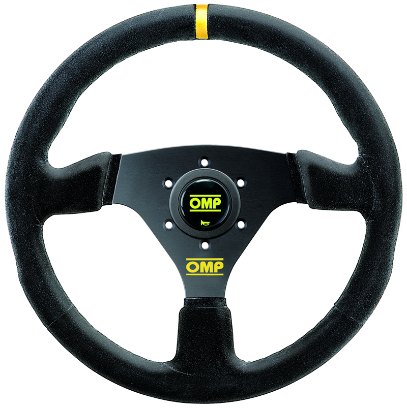 OMP Lenkrad Targa 330  Wildleder schwarz Speichen schwarz