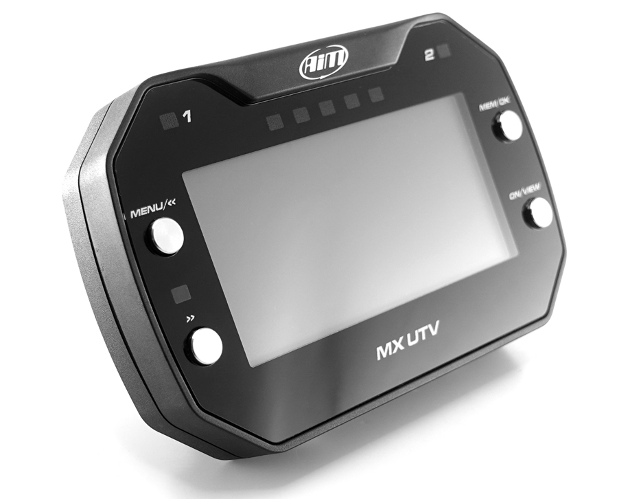 AIM MX UTV Datenlogger mit integriertem   GPS und CAN Anbindung Motorsteuergerät.
