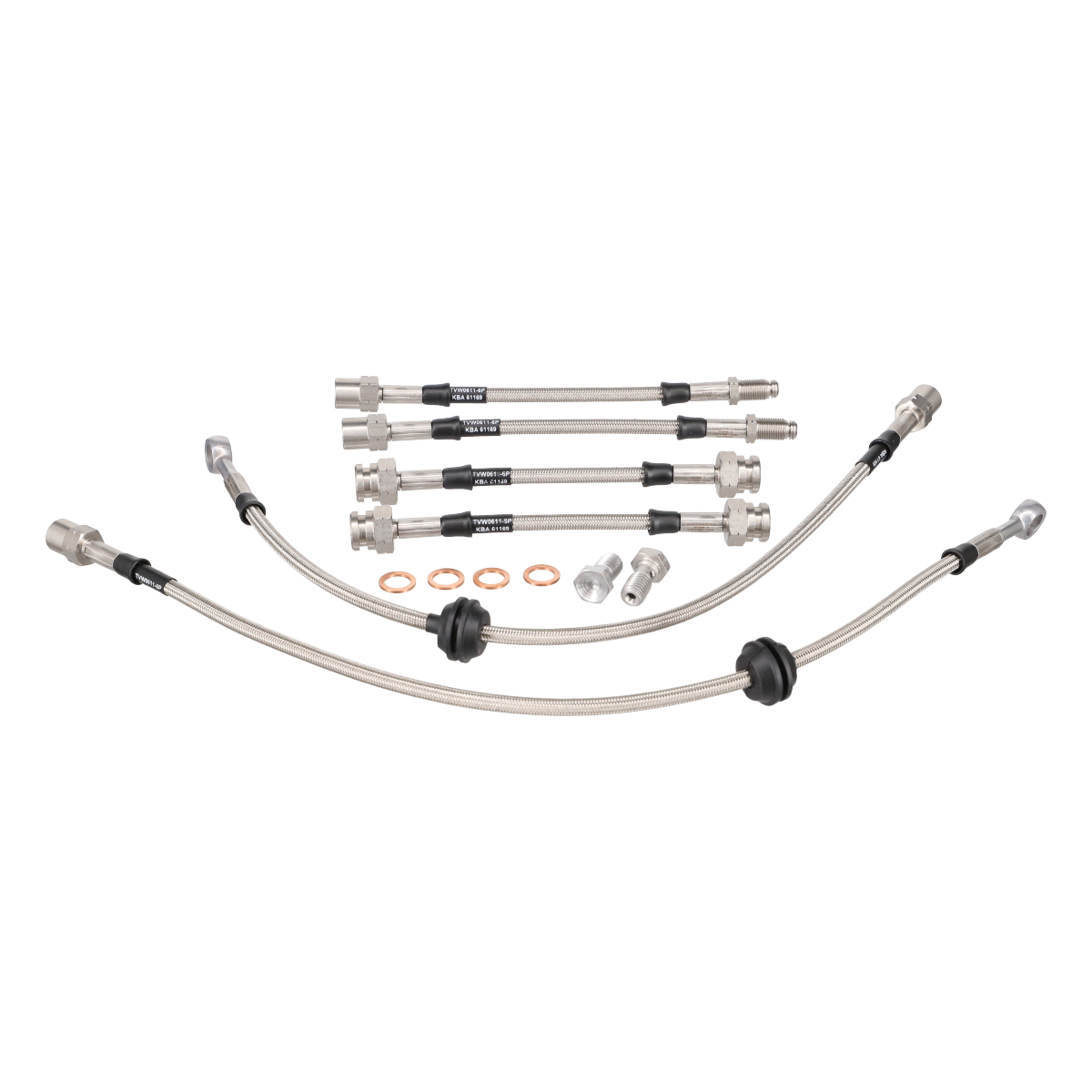 Goodridge Bremsschlauchsatz VW Golf III/GTI/VR6  Variant ab 3/95+2.9VR9/...6-teilig mit ABE