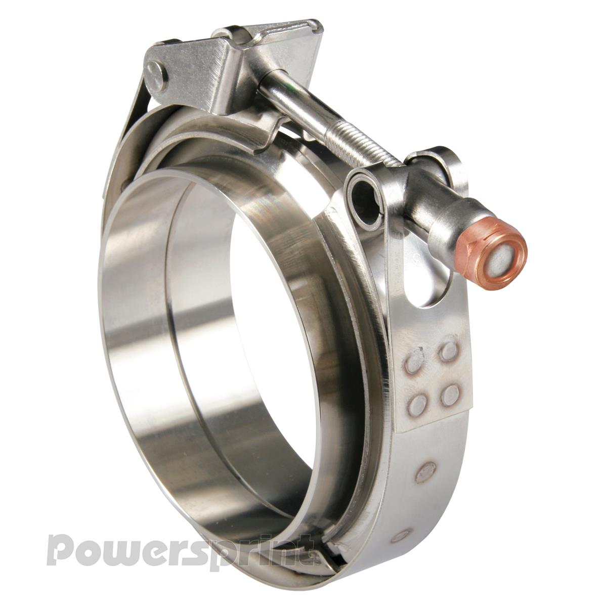 Powersprint Auspuff Schnellverschluss  QR-Doppel-T Bandschellenset (V-Band) Ø 76mm / 3,00