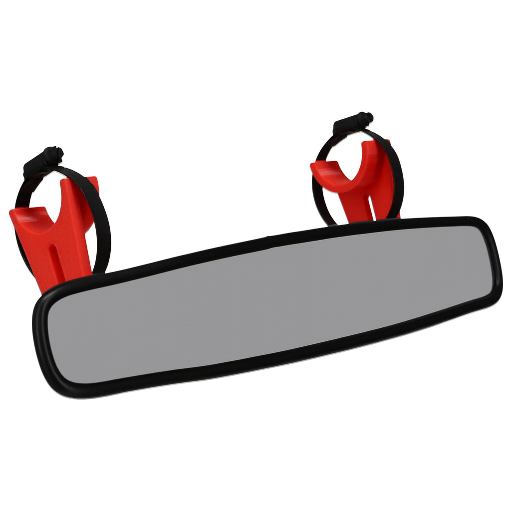 Weitwinkel Innenspiegel 355mm Spiegel Rot incl. Montageset (3D Druck) für 40mm Rohrdurchmesser