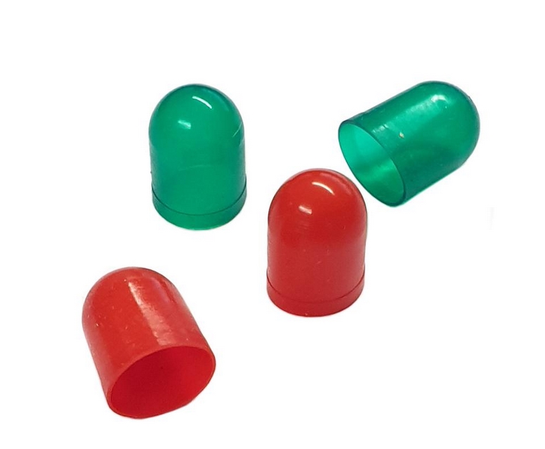 VDO INDICATOR BULB COVERS IN RED AND GREEN 