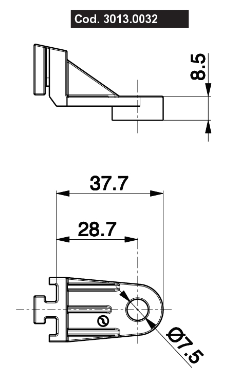Spal Befestigungswinkel  28,7mm