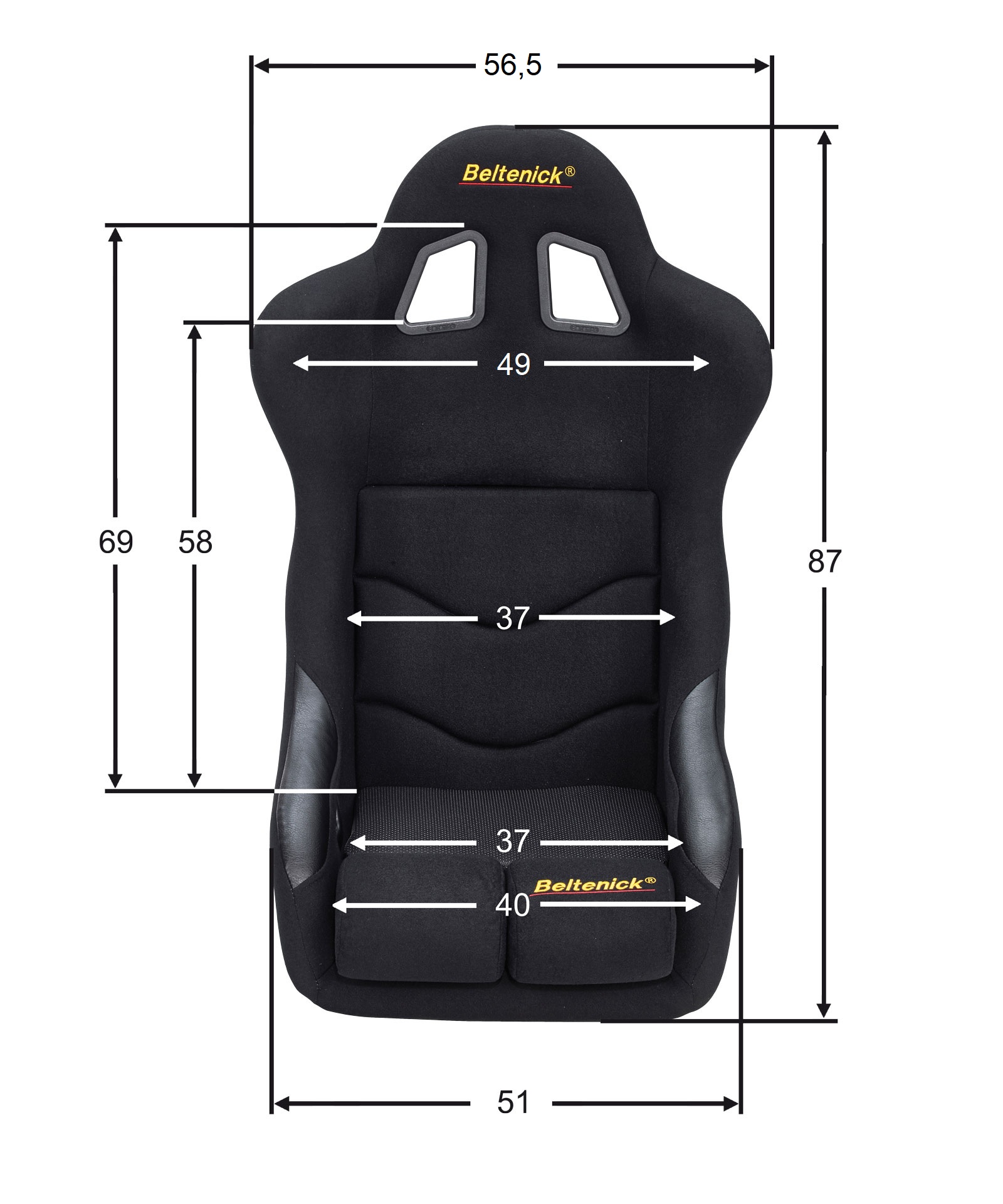 Sim Racing Sitz RST 3 Gaming Rohrrahmen  schwarz, Stoff (Velvet)