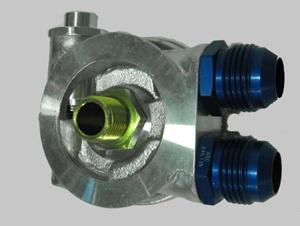 Mocal Ölkühler-Adapterplatte M 20x1,5  mit Thermostat - Set mit Dash10 Aluminium Anschlüssen