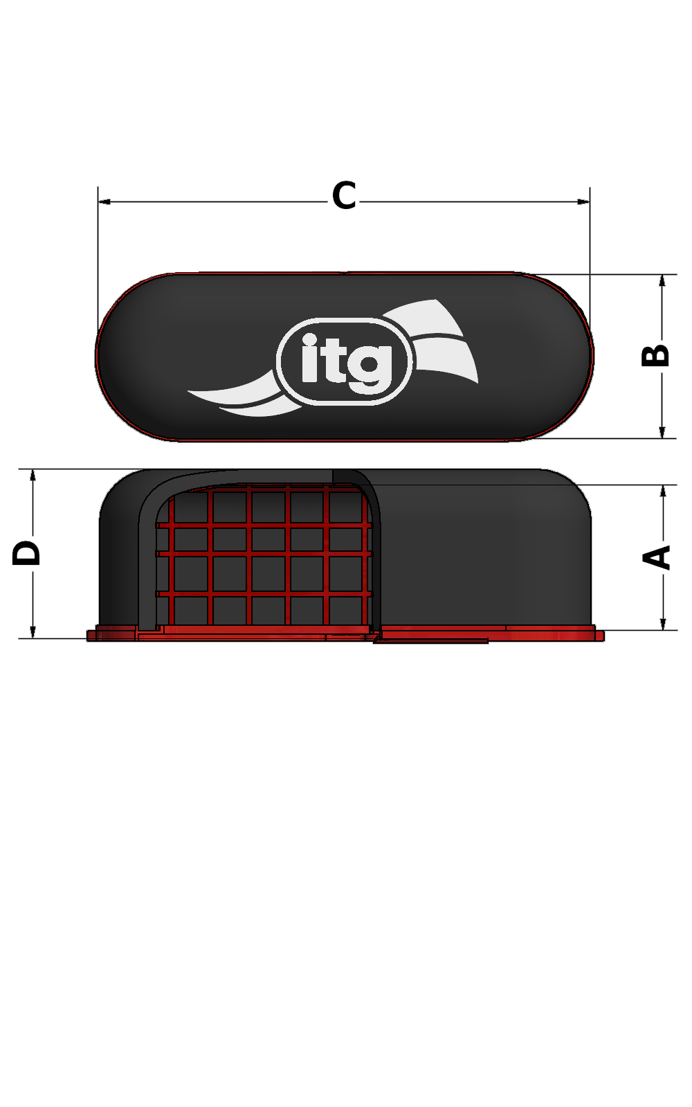 ITG JC 30 Filterelemet domed passend für einen 3-fach Vergaser