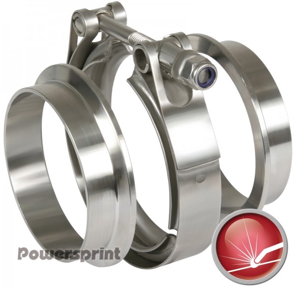 Powersprint Schnellverschluss-  T-Bandschellenset (V-Band) Ø 80 mm
