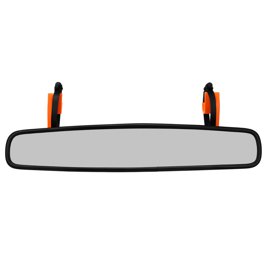 Weitwinkel Innenspiegel 355mm Spiegel Orange incl. Montageset (3D Druck) für 40mm Rohrdurchmesser