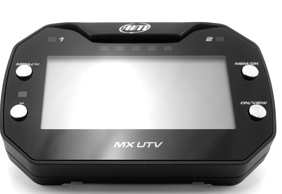 AIM MX UTV Datenlogger mit integriertem   GPS und CAN Anbindung Motorsteuergerät.