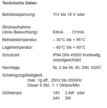 VDO Öldruckanzeige elektr. bis 10 bar   Baureihe Cockpit Vision