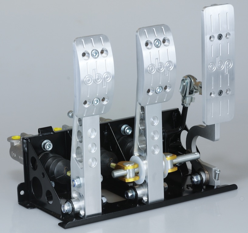 OBP Pedal Box Pro Race stehend Bulkhead Fit  mit Wagebalken & Zylindern