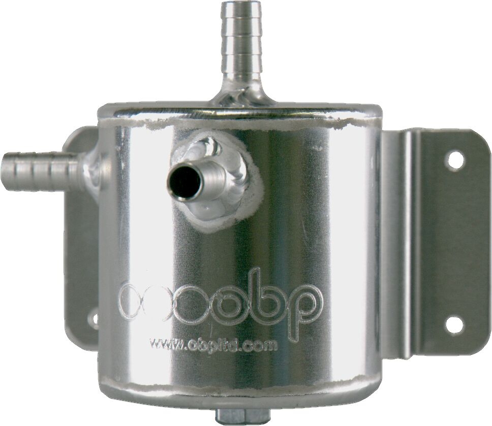 Öl Catchtank 500ml rund 3 Anschlüsse Aluminium OBP