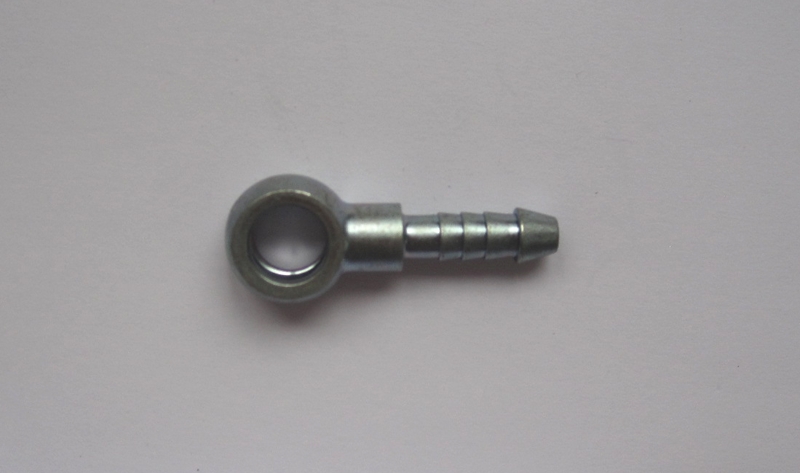 Stahl-Ringstück 4mm Schlauch  Bohrung 8mm Durchmesser
