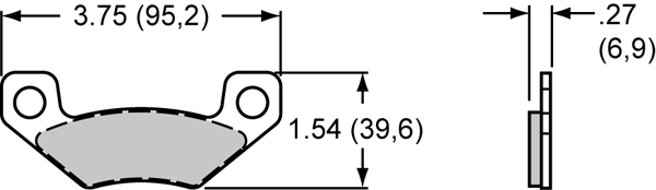 150-8990K Pad Set BP-10 6407 SC1 PAD,6407-10,SC1/2,.120 THK,AXLE SET