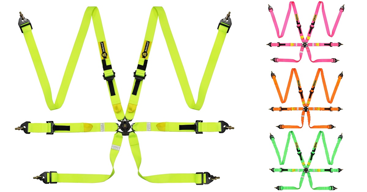 Beltenick FIA 2-2 HANS Gurt Neon / Fluo HyperLight  FIA 8853-2016