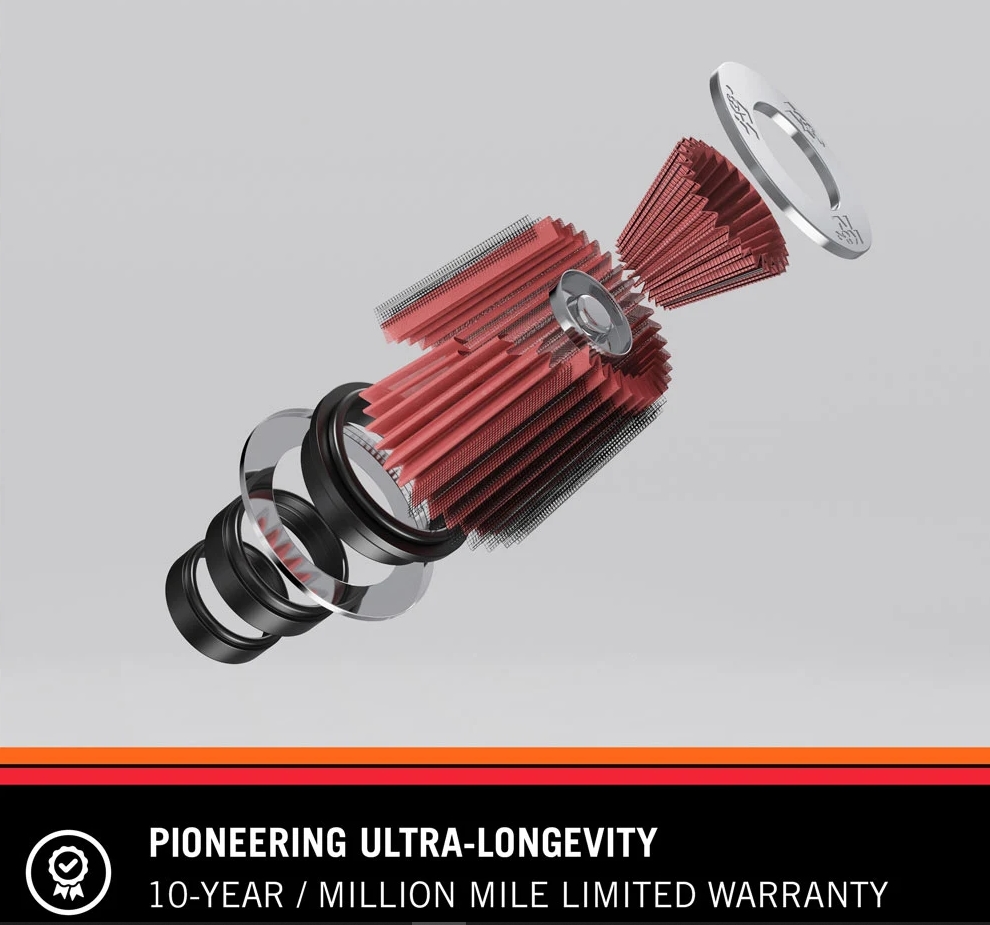K&N Universalluftfilter, 76mm Flansch  Konische Rundform, 140x127 140lg