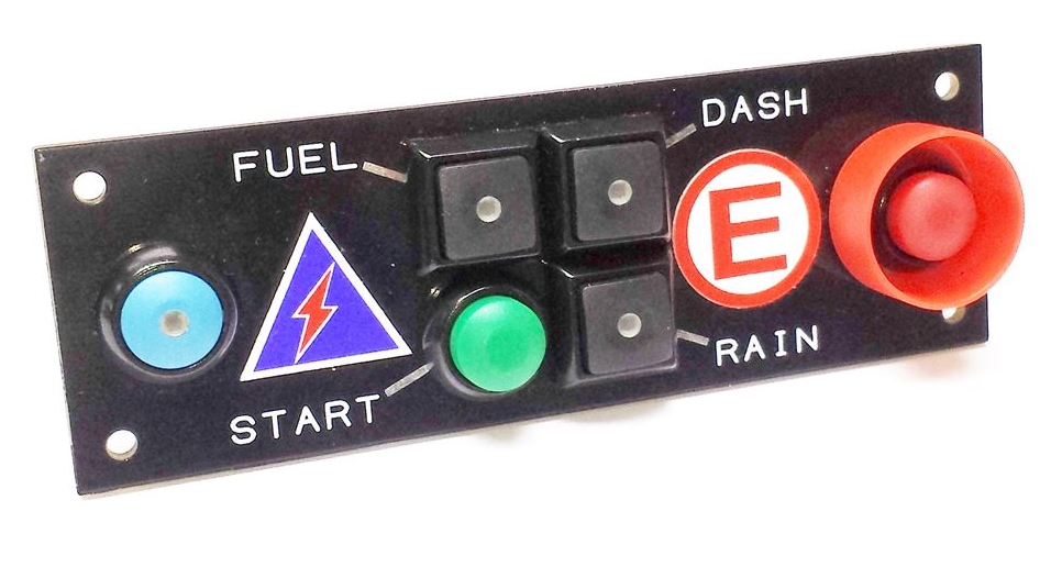 Schaltleiste markiert für Cartek Power Distribution Module    CARTEK PDM Switch Panel 6W (black + START, marked)