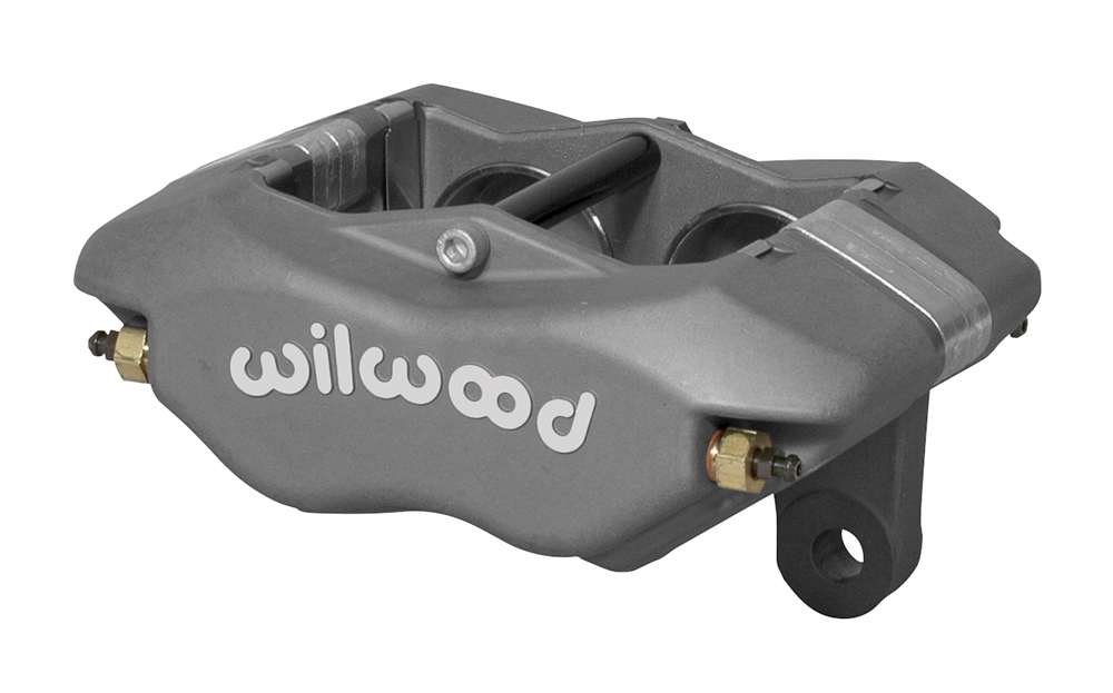120-11572-SI Brake Caliper Dynalite 4 Piston Forged Narrow Dynalite Aluminum, Gray Anodize, 12.720 in OD x 0.810