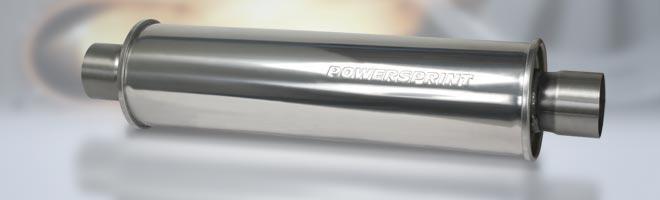 Powersprint Endschalldämpfer 50mm  rund Ø 50mm 470 mm Länge