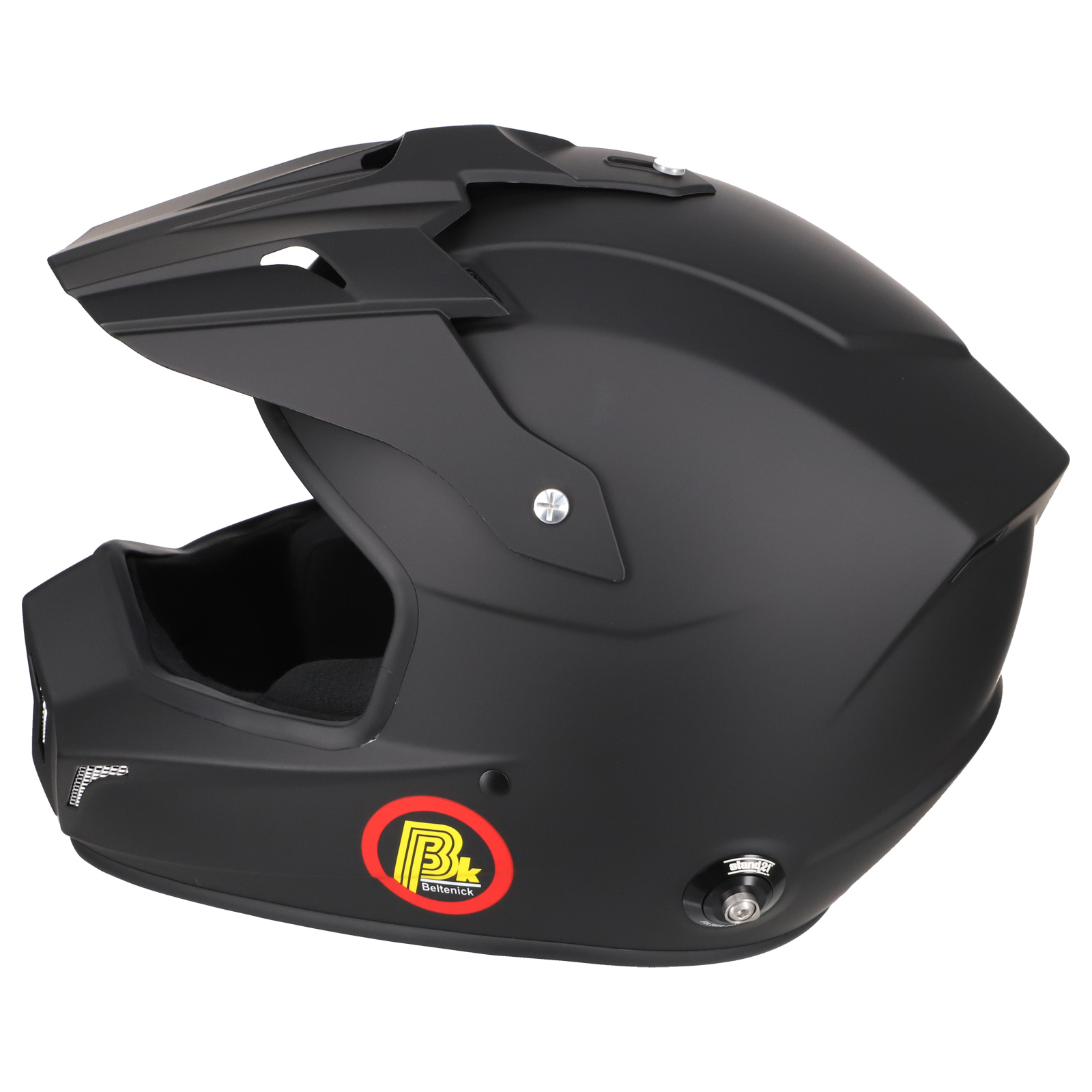 Beltenick FIA Cross Helm schwarz matt  mit Hans Clips FIA 8859-2015 / FIA 8859-2024