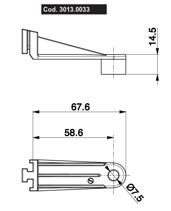 Spal Befestigungswinkel  58,6mm