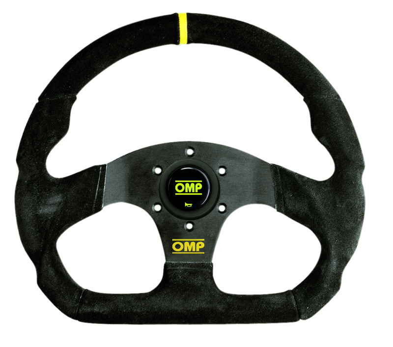 OMP Lenkrad Superquadro  Wildleder schwarz Speichen schwarz