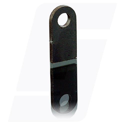 Metallteil, schwarze Platte, Löcher, Halteklammer, Klippe