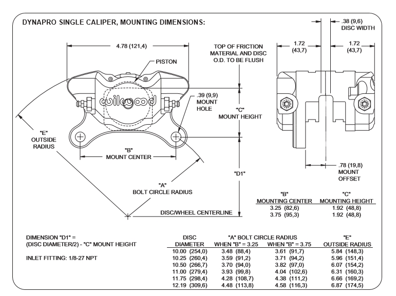 Wilwood 2-Kolben Bremssattel  Billet Dynapro Caliper - 2 - Pot
