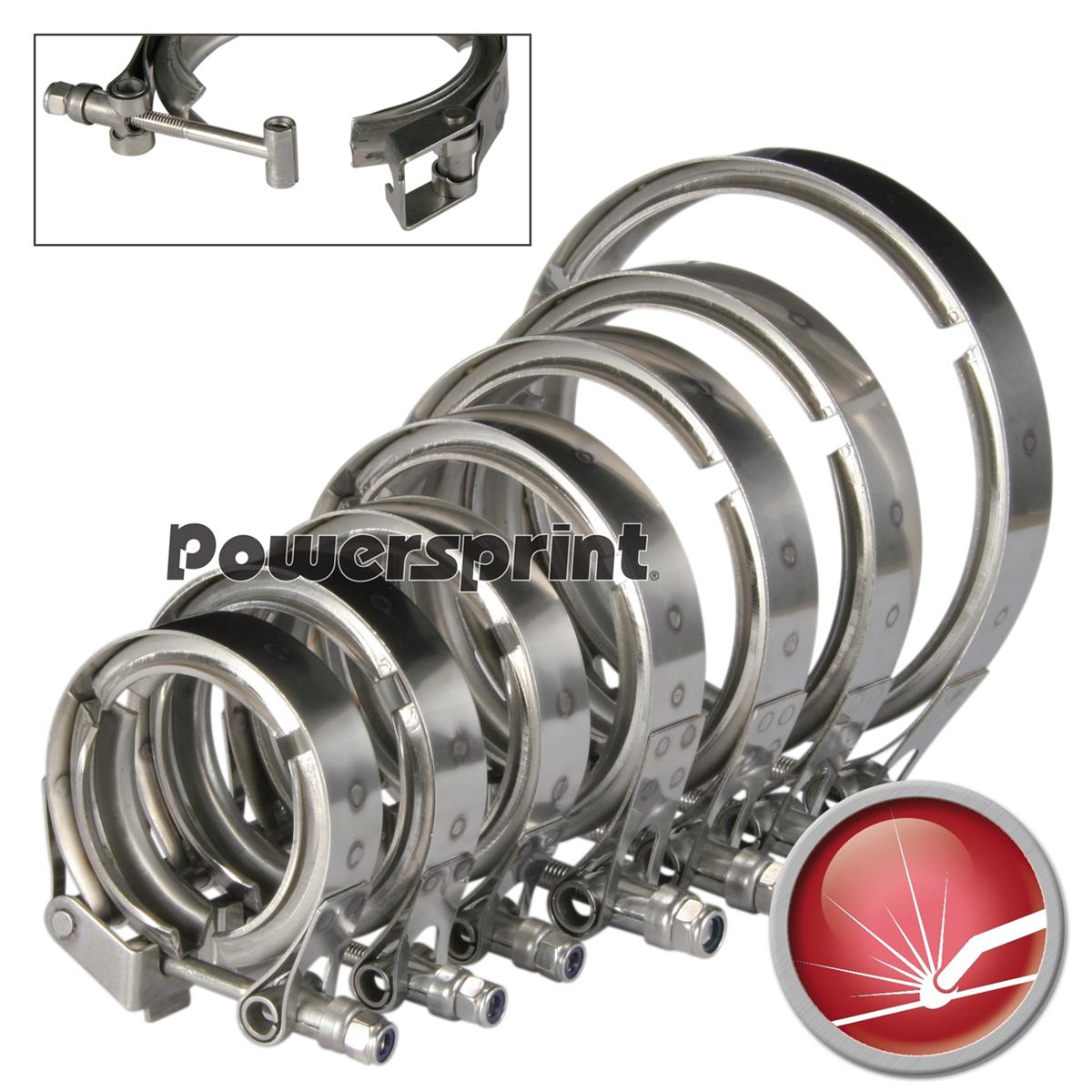 Powersprint Auspuff Schnellverschluss V-Band Schelle (QR)  Ø 65 - 76 mm / 2,75 - 3,0 small
