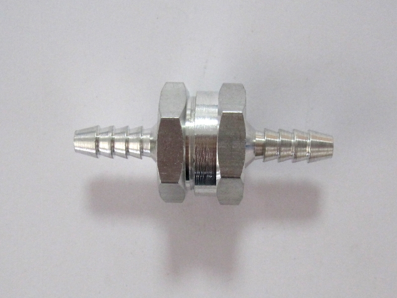 Rückschlagventil  6mm  für Kraftstoffleitungen, Aluminium