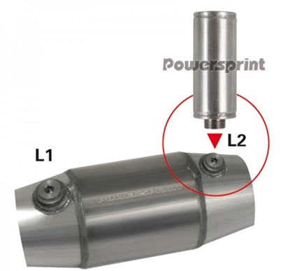 Powersprint MINI Motorsport Steuerungs Kat  M18x1,5mm , 35x85mm, 93mm lang