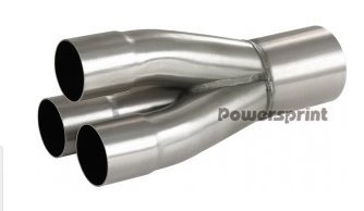 Powersprint Auspuff-Sammler  3x 50 mm Ø auf 1x 76 mm Ø  280mm/ 1.5