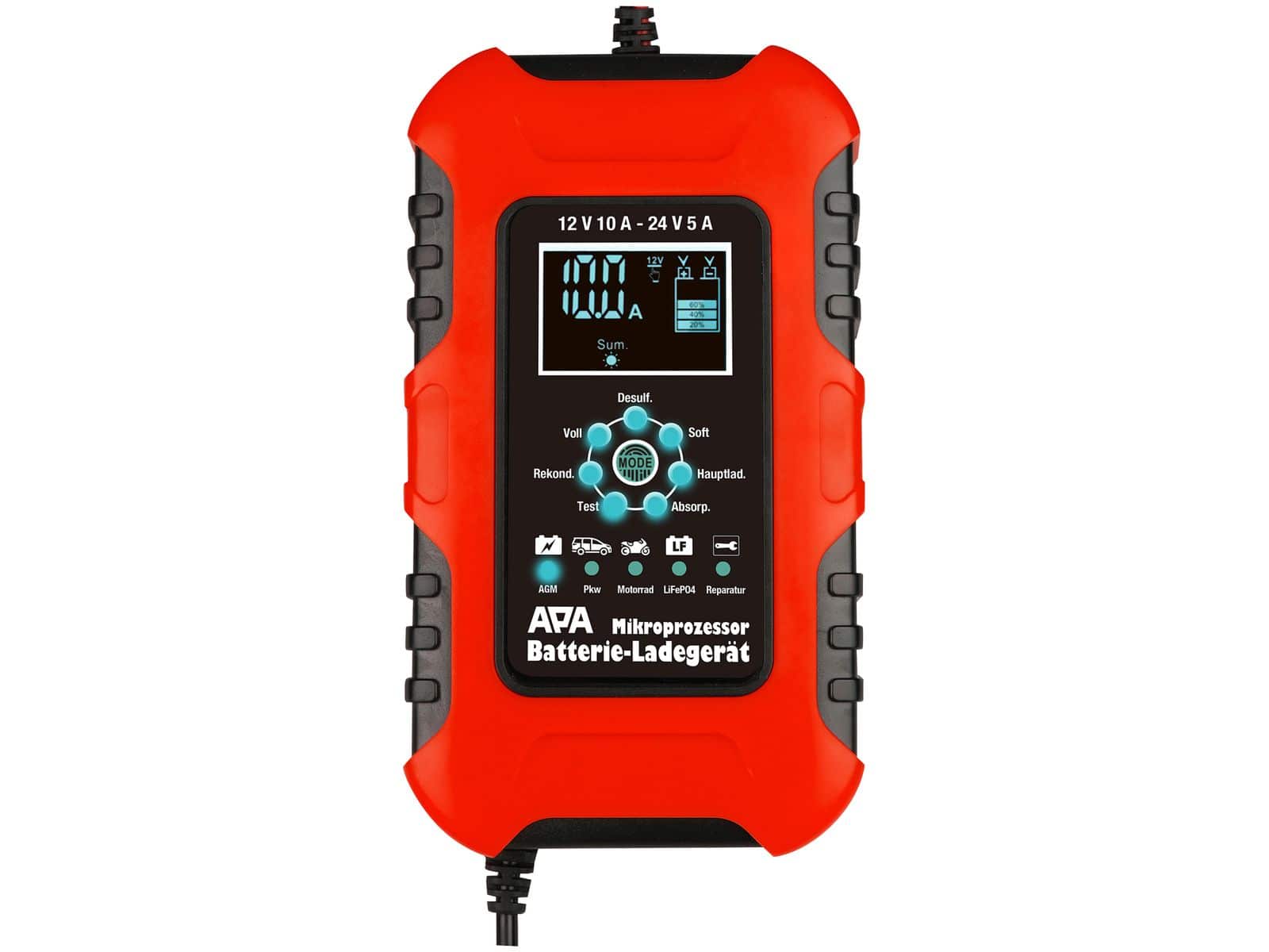 APA Batterieladegerät EVO 10 Lithium, 12/24 Volt, 10 Ampere  Lithium Battery Smart Charger