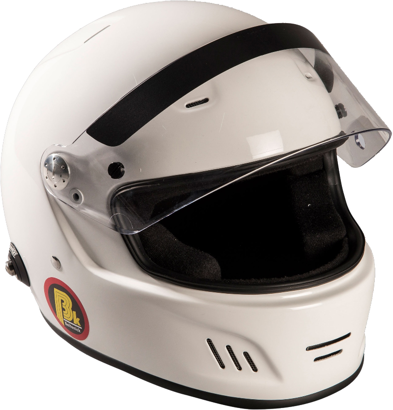 Beltenick FF Racing Integralhelm weiß FIA 8859-2015 mit HANS-Clips