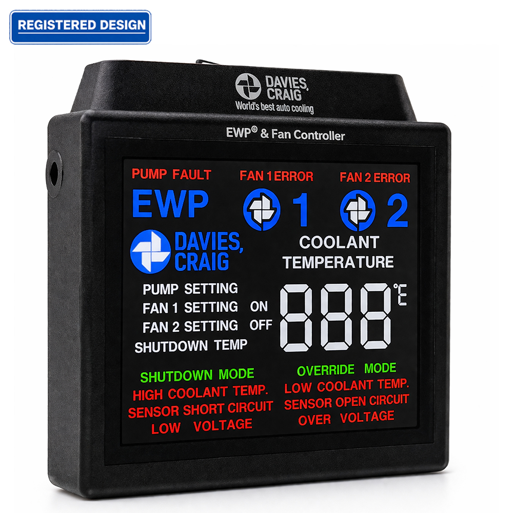 Digitalcontroller Farb-LCD für elektrische Wasserpumpe & Kühler Davies Craig 8003