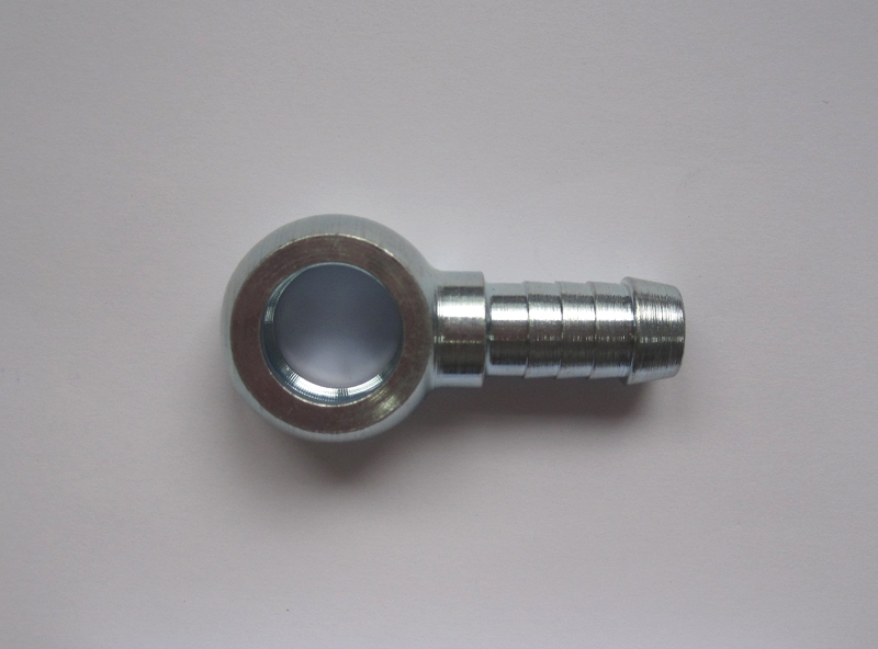 Stahl-Ringstück 12,7mm Schlauch  Bohrung 16mm Durchmesser