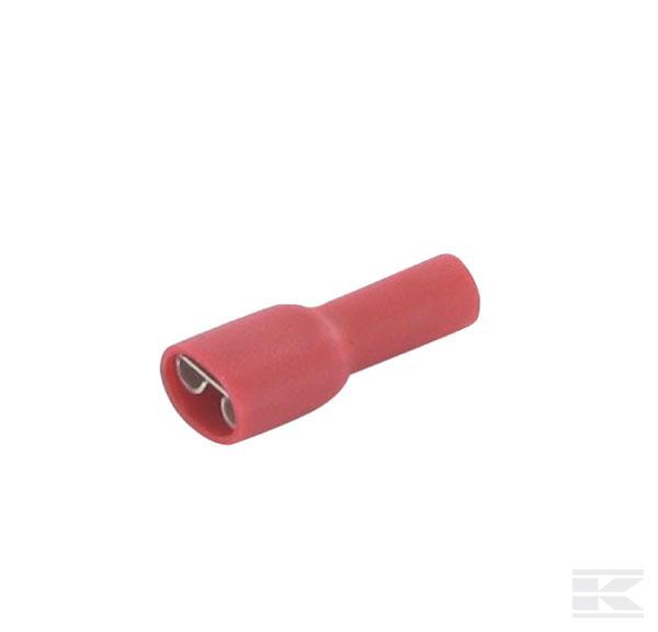 Flachsteckerhülse rot 6.3mm isoliert  0,5-1,0 mm²