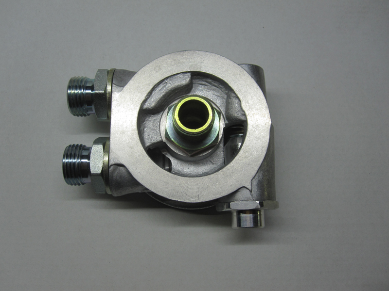 Mocal Ölkühler Adapterplatte 3/4 Zoll Set  mit Thermostat - Set mit 1/2 BSP Anschlüssen
