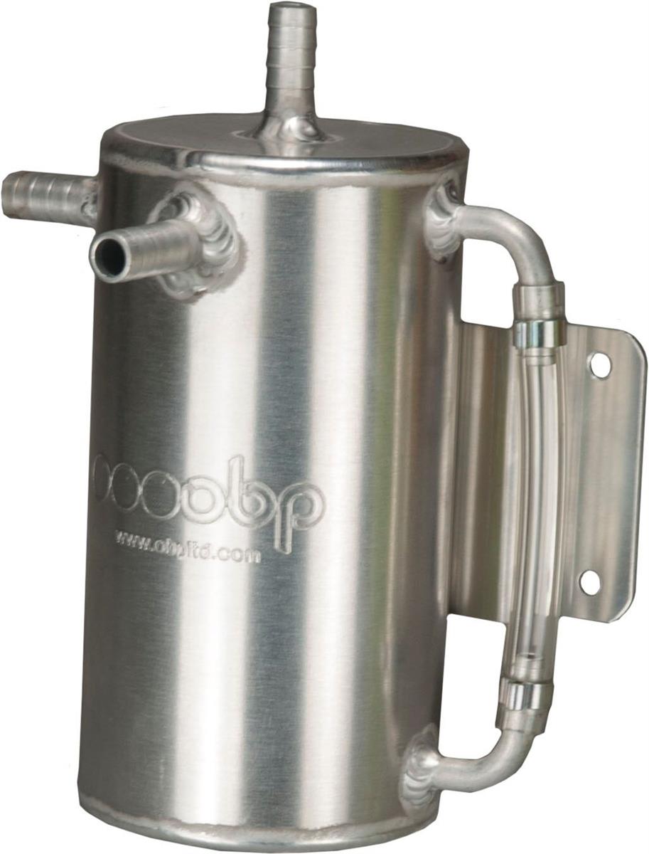 Öl Catchtank 1 liter rund 3 Anschlüsse Aluminium OBP