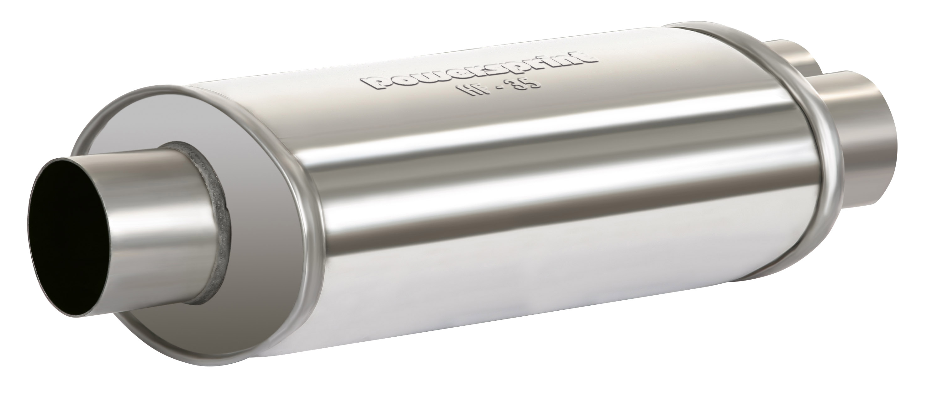 Powersprint Schalldämpfer HF-35 Y- Führung  oval Ø 60mm 520 mm Länge