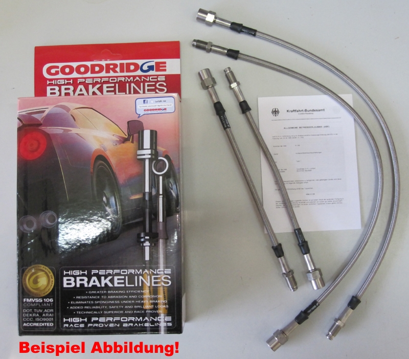 Goodridge Bremsschlauchsatz Audi 100 2.2E Quattro  Typ 44Q 89-90   6-teilig mit ABE
