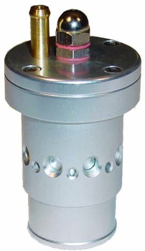 Dump Valve Sytec 0,5-3 bar Doppelkolbenventil - Anschlussdurchmesser 25mm silber