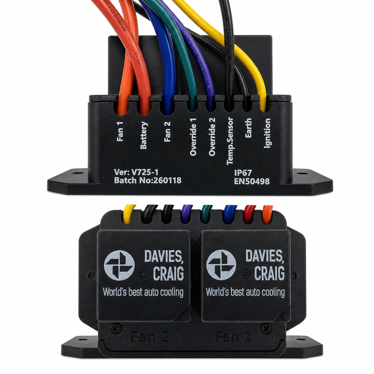 Davies Craig Digital Thermatic Fan Switch GEN II universell ohne Gewindesensor, mit Temperaturfühler