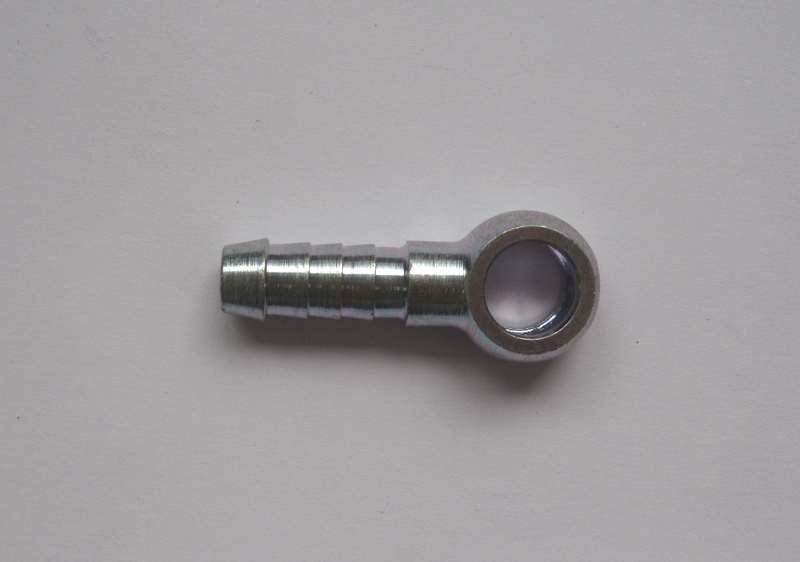 Stahl-Ringstück 8mm Schlauch  Bohrung 10mm Durchmesser