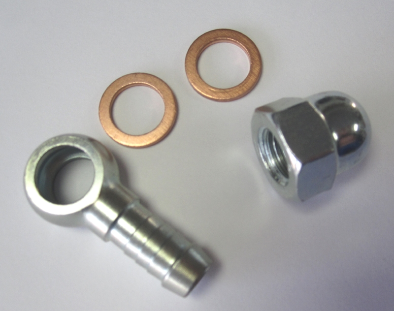 Ringstück-Satz Auslass für Bosch / Beltenick / OBP Pumpe  - M12x1,5 auf 8mm Schlauch