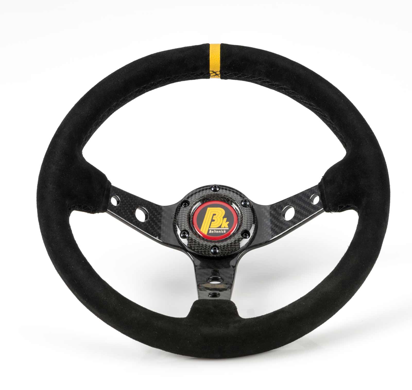Beltenick Sportlenkrad Carbon Rallye 350mm 95mm geschüsselt Wildleder